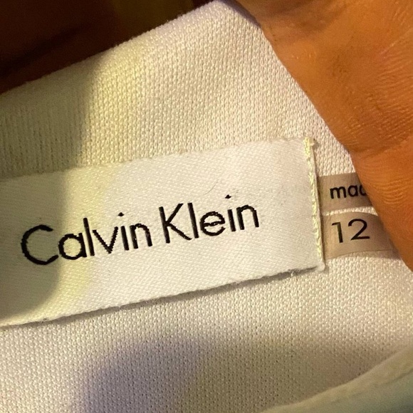 Calvin Klein Elegant White One-Shoulder Dress Size 12 Super Sexy WOW! - Picture 4 of 5